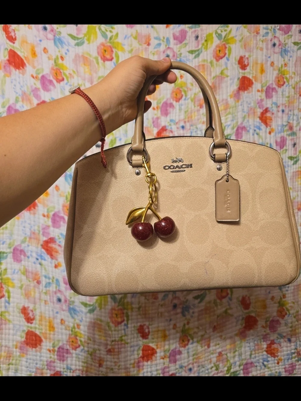 Coach Beige Top-Handle Satchel